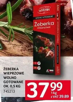 Selgros Żeberka wieprzowe wolno gotowane ok. 0,25 kg Selgros oferta