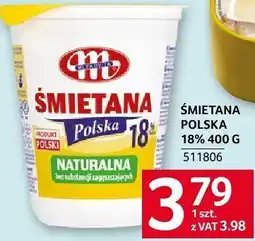 Selgros Śmietana polska 18% 400g Mlekovita oferta