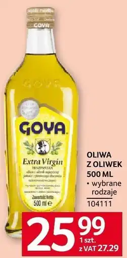 Selgros Oliwa z oliwek extra virgin 500ml Goya oferta