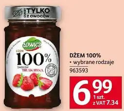 Selgros Dżem 100% różne rodzaje Łowicz oferta