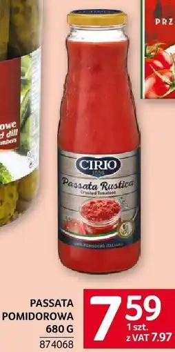 Selgros Passata pomidorowa 680g Cirio oferta