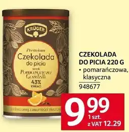 Selgros Czekolada do picia pomarańczowa klasyczna Kruger Premium 220g oferta