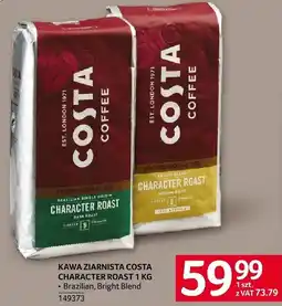 Selgros Kawa ziarnista Costa Character Roast Brazilian, Bright Blend 1 kg oferta