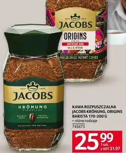 Selgros Kawa rozpuszczalna Jacobs Kronung, Origins, Barista różne rodzaje oferta