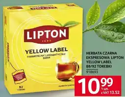Selgros Herbata czarna ekspresowa Lipton Yellow Label oferta