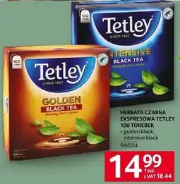 Selgros Herbata czarna ekspresowa Tetley Golden Black, Intensive Black oferta