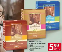 Selgros Herbata czarna liściasta Sir William's oferta
