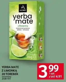 Selgros Herbata Yerba Mate z limonką 20 torebek Astra oferta