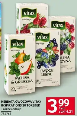 Selgros Herbata owocowa Vitax Inspirations 20 torebek oferta