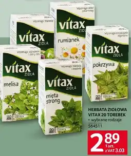 Selgros Herbata ziołowa Vitax oferta
