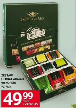 Selgros Herbata Ahmad Exclusive Mix zestaw 90 kopert oferta