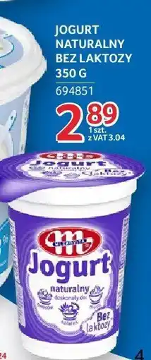 Selgros Jogurt naturalny bez laktozy Mlekovita oferta