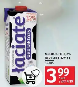 Selgros Mleko UHT bez laktozy 3.2% Łaciate oferta