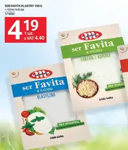 Selgros Ser Favita w plastrach różne rodzaje Mlekovita oferta