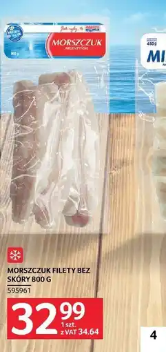 Selgros Morszczuk filety bez skóry 800g Abramczyk oferta