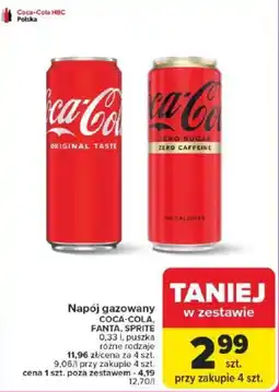 Carrefour Napój gazowany COCA-COLA, FANTA, SPRITE oferta