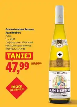 Lidl Gewurztraminer Réserve, Jean Neubert oferta