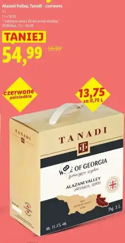 Lidl Alazani Valley, Tanadi - czerwone oferta