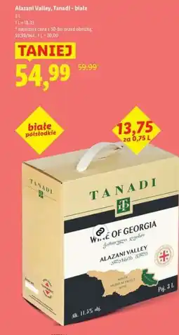 Lidl Alazani Valley, Tanadi - białe oferta