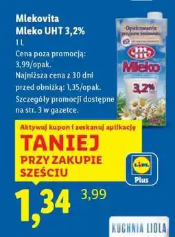 Lidl Mlekovita Mleko UHT 3,2% oferta