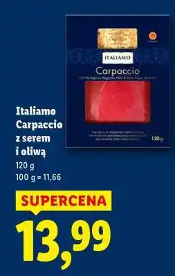 Lidl ITALIAMO Carpaccio z serem i oliwą oferta