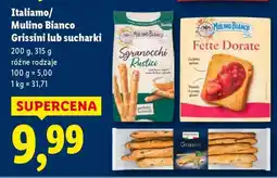 Lidl Italiamo/Mulino Bianco Grissini lub sucharki oferta