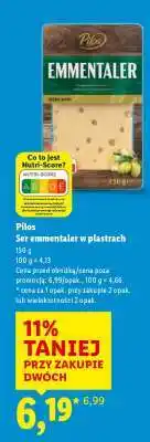 Lidl PILOS Ser emmentaler w plastrach oferta