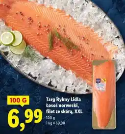 Lidl Targ Rybny Lidla Łosoś norweski, filet ze skórą, XXL oferta