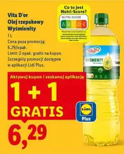 Lidl Vita D'or Olej rzepakowy Wyśmienity oferta