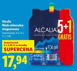Lidl ALCALIA Woda mineralna niegazowana oferta