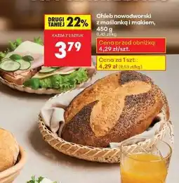 Biedronka Chleb nowodworski z maślanka i makiem , 450 g oferta