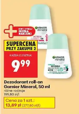 Biedronka Dezodorant roll-on Garnier Mineral, 50 ml oferta
