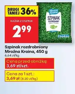 Biedronka Szpinak rozdrobniony Mroźna Kraina 450 g oferta