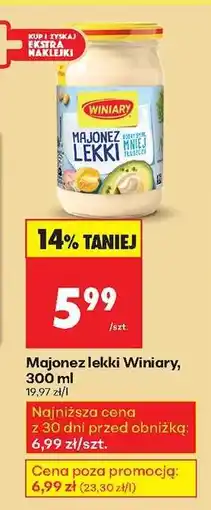 Biedronka Majonez lekki Winiary, 300 ml oferta