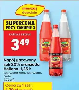 Biedronka Napój gazowany sok 20% oranżada Hellena, 1,25 l oferta