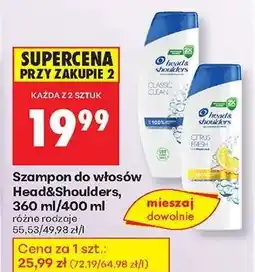 Biedronka Szampon do włosów Head Shoulders 360 ml 400 ml oferta