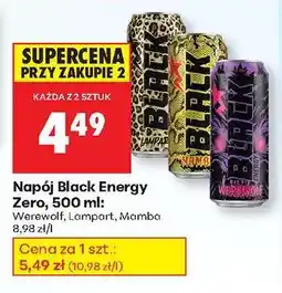 Biedronka Napój Black Energy Zero, 500 ml oferta