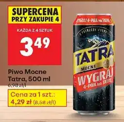 Biedronka Piwo Mocne Tatra, 500 ml oferta