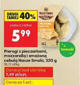 Biedronka Pierogi z pieczarkami mozzarellą i smażoną cebulą Nasze Smaki , 320 g oferta