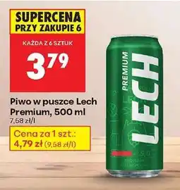 Biedronka Piwo w puszce Lech Premium, 500 ml oferta