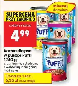Biedronka Karma dla psa w puszce Puffi, 1240 g oferta
