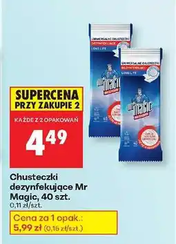 Biedronka Chusteczki dezynfekujące Mr Magic 40 szt oferta