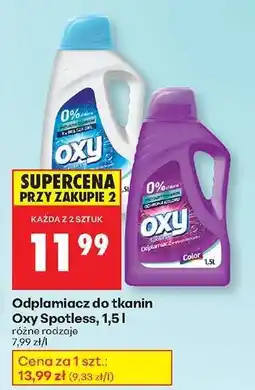 Biedronka Odplamiacz do tkanin Oxy Spotless, 1,5 l oferta
