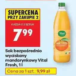Biedronka Sok bezpośrednio wyciskany mandarynkowy Vital Fresh , 1l oferta