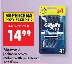 Biedronka Maszynki jednorazowe Gillette Blue 3 4 szt oferta