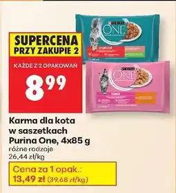 Biedronka Karma dla kota w saszetkach Purina One, 4x85 g oferta