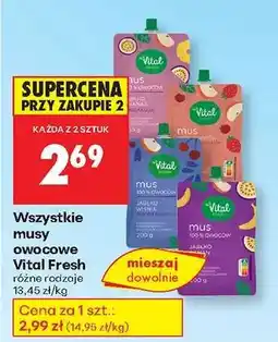 Biedronka Wszystkie musy owocowe Vital Fresh oferta
