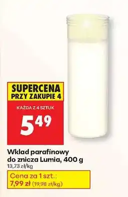 Biedronka Wkład parafinowy do znicza Lumia, 400 g oferta