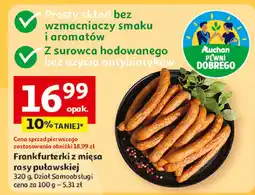 Auchan Frankfurterki z mięsa rasy puławskiej Dział Samoobsługi oferta