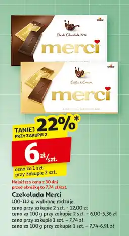 Auchan Czekolada Merci 100-112 g oferta